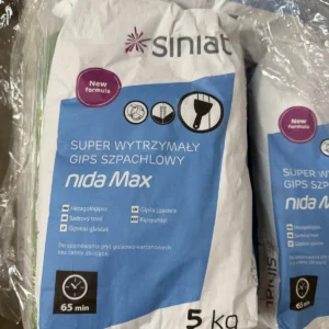 Worki gipsu szpachlowego Siniat Nida Max 5 kg w magazynie hurtowni Szach-Mat w Kłobucku